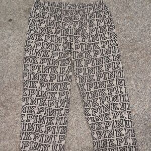 Medium Pink Victoria's Secret Grey & Black PJ Pants